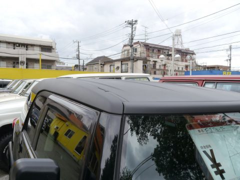 ＦＪクルーザー　屋根　ツヤ消し黒塗装